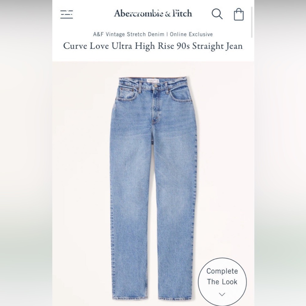 NWT Curve Love Ultra High Rise 90s Straight Jeans